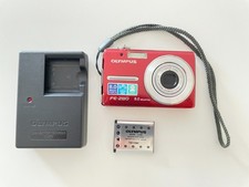 Olympus Digital Camera FE-280 Red 8.0MP  With Charger and Battery