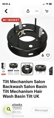 Tilt mechanism salon backwash - mechanism,