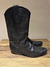 Men's Black Leather Pull On