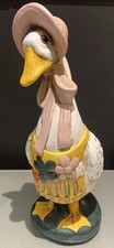Vintage Large Ceramic Duck / Goose Statue Ornament Figure Quirky Kitsch Rustic