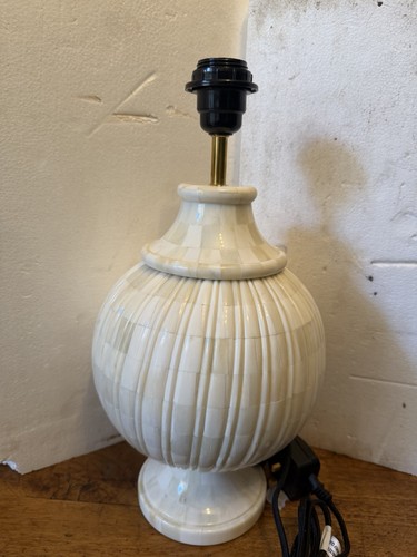 Oka bone and horn table - and, lamp
