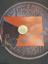 Great Britain, 2011 50p Coin (Olympics, Boccia), in Royal Mint Card