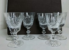 6x Edinburgh Crystal Star of Edinburgh Claret Wine Glass / Glasses 5"