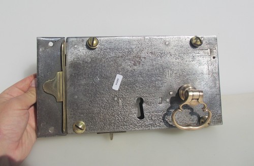 Victorian iron door lock old - iron,