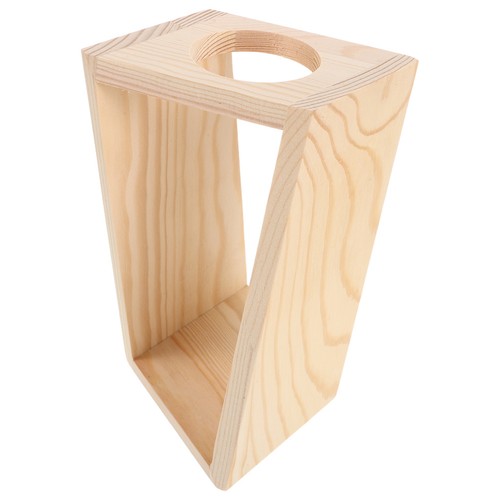 Test tube vase wooden stand - wooden,