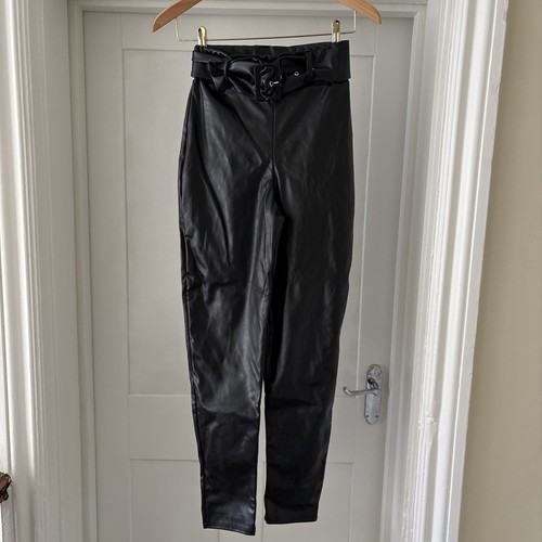 Plt black faux - faux, belted