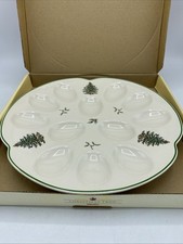 Spode Christmas Tree Devilled Egg Plate Boxed