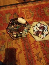 Tin Of Vintage Mixed  Antique