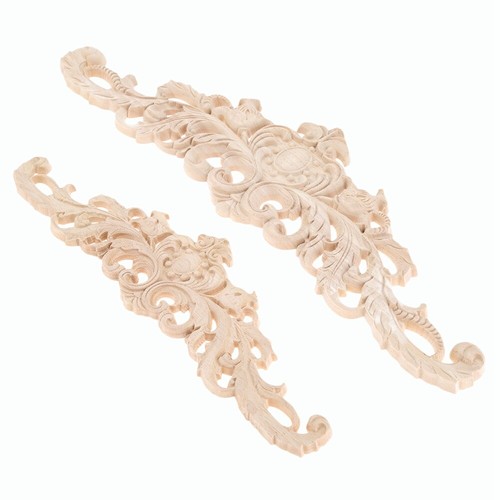 Wood carved applique unpainted - applique,