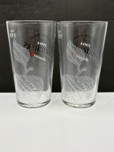 Thatchers cider pint glass - 2x,