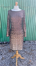 Coast UK Size 14 Bronze Ombre Sequinned Dress Party/Christmas BNWT