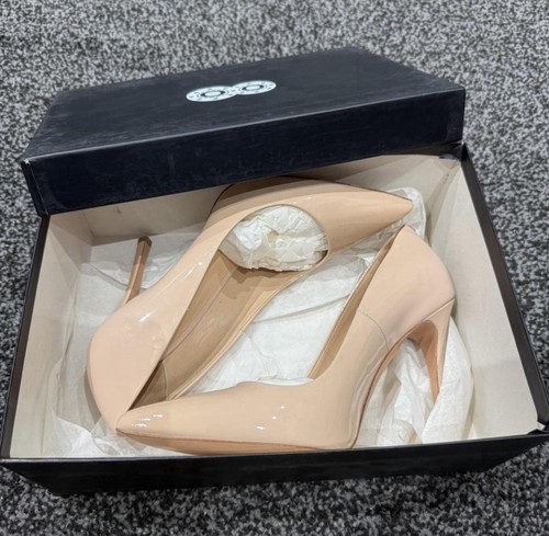 Women beige patent - beige, leather