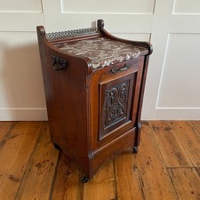 Antique Coal Scuttle Cabinet