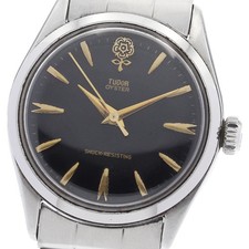 TUDOR Oyster 7934 Vintage Cal.1080 black Dial Hand Winding Men's Watch_911527