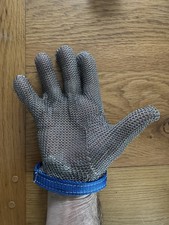 Whiting + Davis USA Metal Mesh Chainmail Cut-Resistant Glove Large Hand Medical