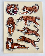 Vintage 80s Tiger Prism Prismatic Sticker Sheet