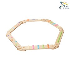 Kids Wooden Balance Beam Toddler Gymnastics Beam Obstacle Children Balance Board