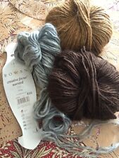Rowan Creative Focus Worsted part balls Brown,Tan,Grey,