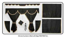 TRUCK CURTAINS for DAF Black