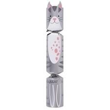 Christmas Cracker For Cat Kitten Pet With Interactive Toy Silver Novelty Xmas