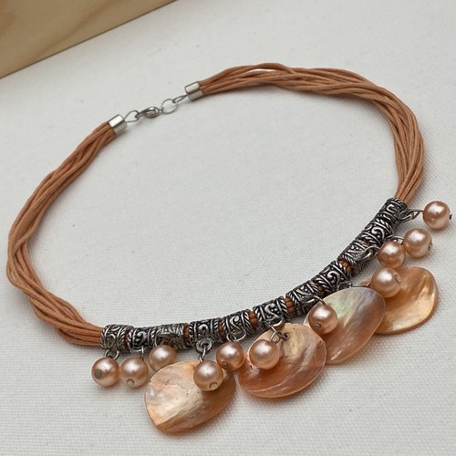 Necklace coral vintage jewelry