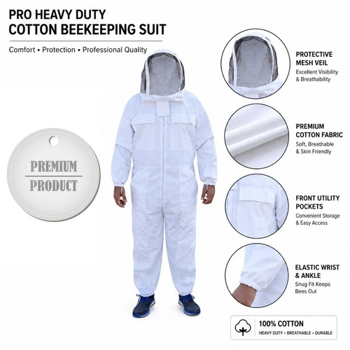 Beekeeping suit cotton - cotton, full