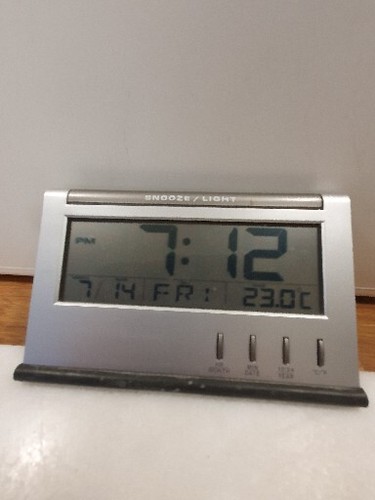 Lcd alarm clock metal plastic - lcd,