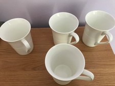 Mugs x 4 by Maxwell & Williams - White Basics - VGC