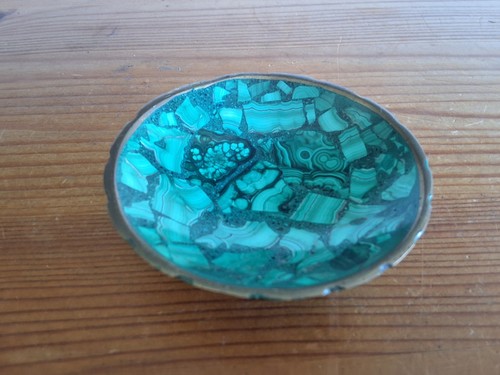 Vintage malachite circular - vintage,