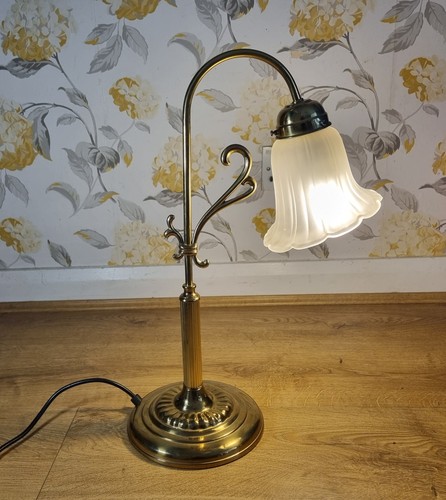 Vintage brass swan neck - swan, table