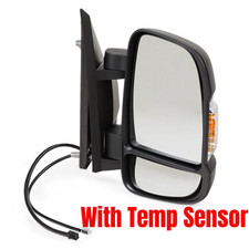Citroen Relay 2006-2023 Short Arm Electric Wing Door Mirror Inc Temp Sensor