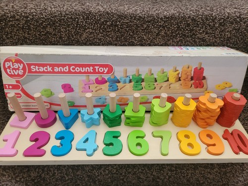 Funny wooden number counting - wooden,
