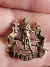 ANTIQUE FRENCH JOAN OF ARC (MAID OF ORLEANS) BROOCH