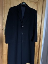 Gents Navy Wool Coat.  Full