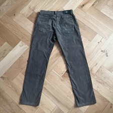 Trussardi Jeans Italy 32 x 32 Corduroy Trousers Slim Fitting Grey Cords Men's 