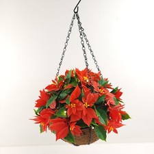 Illuminated 13" Poinsettia