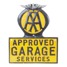 Cast Iron AA Approved Garage Wall Replica Automobile Sign Man Cave Garage Gift