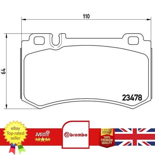 Brake pad set for - brake, brabus