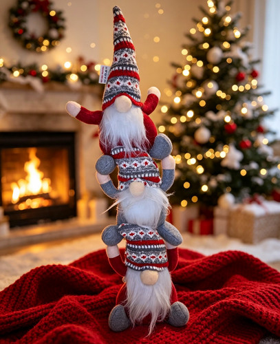 Large stacked christmas gonks - large,