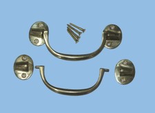 Solid Brass Drawer Pull Drop Handle 4" (2 Handles),Old Stock Clearance.