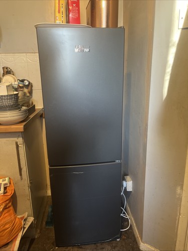 Grey small fridge - small, freezer