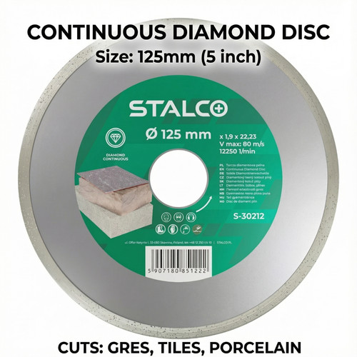 125 continuous diamond - mm, 5"