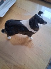 Beswick Black And White Collie Dog