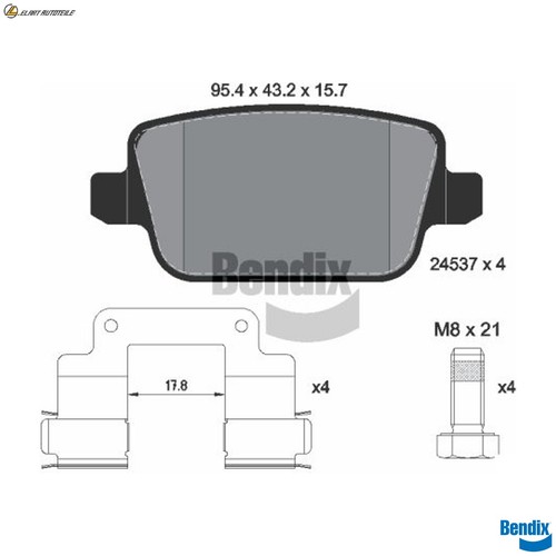 Brake pad set disc - set,