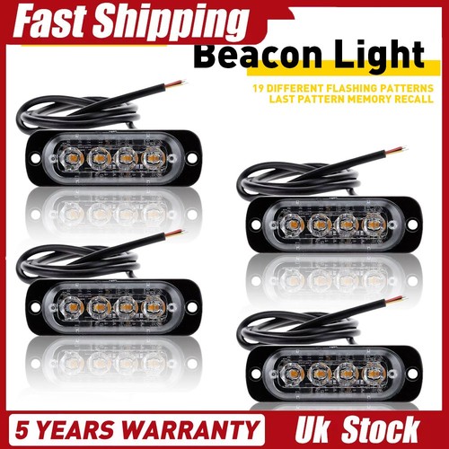 4pcs warning strobe amber - 4pcs,