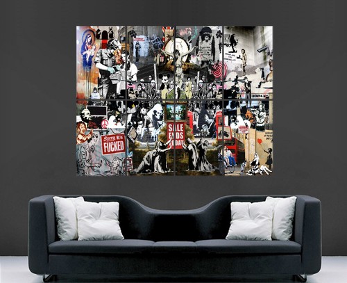 Banksy poster print graffiti - print,