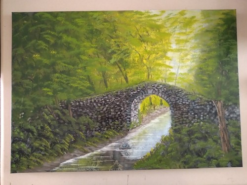 Bob ross style - oil, on