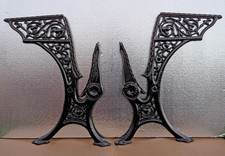 Pair Antique Vintage Old Metal