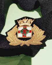 BP British Petroleum Tankers Officedrs Bullion Cap Head Officers Badge- Patch