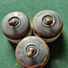 3 Vintage Electric Light Switches for refurbishment T001 